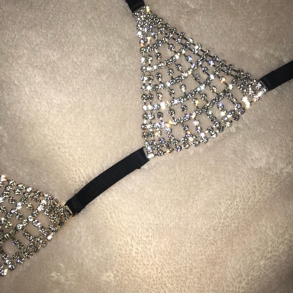 Rhinestone Bra / Rave bra - Picture 2 of 2